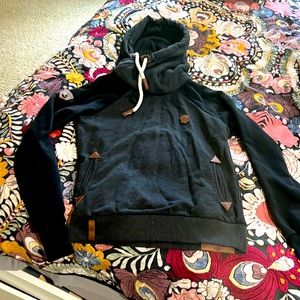 Naketano Brave New World Darth Hoodie Grey and black Large OBO
